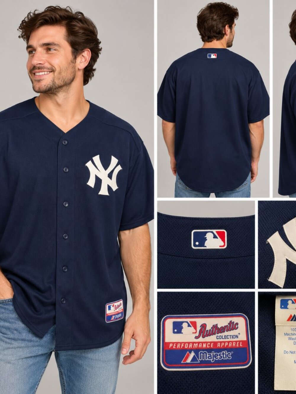 Vintage Majestic New York Yankees Authentic Collection Jersey 2XL Made USA